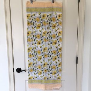 Yellow Floral Scarf Wrap - Lightweight Women’s Accessory